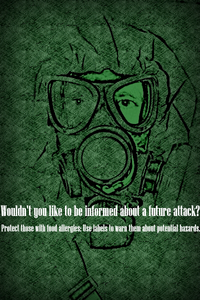 Food allergies warning poster for visual rhetoric project